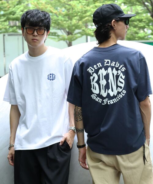 BEN DAVIS(ベンデイビス)の「【BEN DAVIS(ベンデイビス)】 OLD CIRCLE TEE / Tシャツ 半袖 クルーネック 刺繍 ワンポイント ユニセックス オーバーサイズ(Tシャツ/カットソー・メンズ・ホワイト/ネイビー/ブラック・X-LARGE/MEDIUM/LARGE)」の4枚目の写真