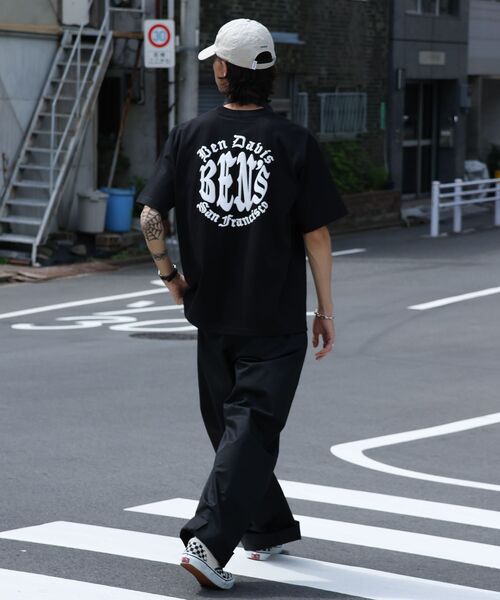 BEN DAVIS(ベンデイビス)の「【BEN DAVIS(ベンデイビス)】 OLD CIRCLE TEE / Tシャツ 半袖 クルーネック 刺繍 ワンポイント ユニセックス オーバーサイズ(Tシャツ/カットソー・メンズ・ホワイト/ネイビー/ブラック・X-LARGE/MEDIUM/LARGE)」の7枚目の写真
