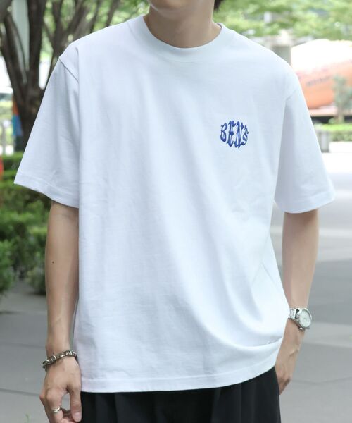 BEN DAVIS(ベンデイビス)の「【BEN DAVIS(ベンデイビス)】 OLD CIRCLE TEE / Tシャツ 半袖 クルーネック 刺繍 ワンポイント ユニセックス オーバーサイズ(Tシャツ/カットソー・メンズ・ホワイト/ネイビー/ブラック・X-LARGE/MEDIUM/LARGE)」の9枚目の写真