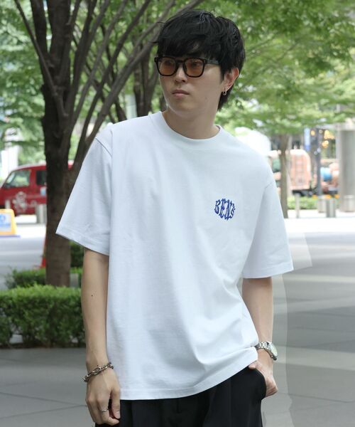 BEN DAVIS(ベンデイビス)の「【BEN DAVIS(ベンデイビス)】 OLD CIRCLE TEE / Tシャツ 半袖 クルーネック 刺繍 ワンポイント ユニセックス オーバーサイズ(Tシャツ/カットソー・メンズ・ホワイト/ネイビー/ブラック・X-LARGE/MEDIUM/LARGE)」の10枚目の写真