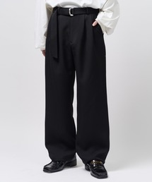ベルテッドダブルクロス2タックパンツ