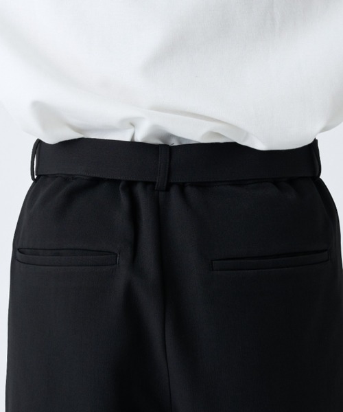 Lui's（ルイス）の「ベルテッドダブルクロス2タックパンツ（スラックス・メンズ・チャコールグレー/ブラック・S/M）」の10枚目の写真