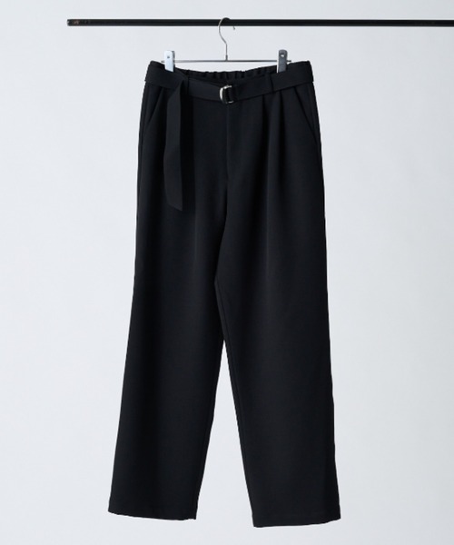 Lui's（ルイス）の「ベルテッドダブルクロス2タックパンツ（スラックス・メンズ・チャコールグレー/ブラック・S/M）」の14枚目の写真