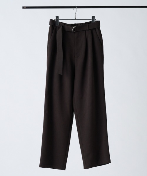 Lui's（ルイス）の「ベルテッドダブルクロス2タックパンツ（スラックス・メンズ・チャコールグレー/ブラック・S/M）」の15枚目の写真