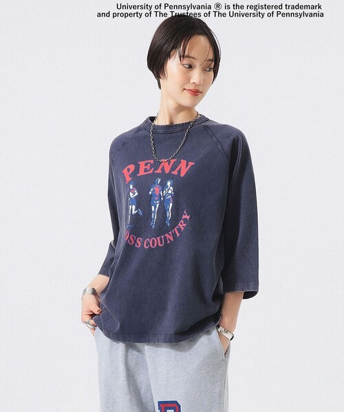 GOOD ROCK SPEED（グッドロックスピード）の「【別注】GOOD ROCK SPEED / カレッジ ラグラン Tシャツ（Tシャツ/カットソー・レディース・ホワイト/ネイビー・ONE SIZE）」の12枚目の写真