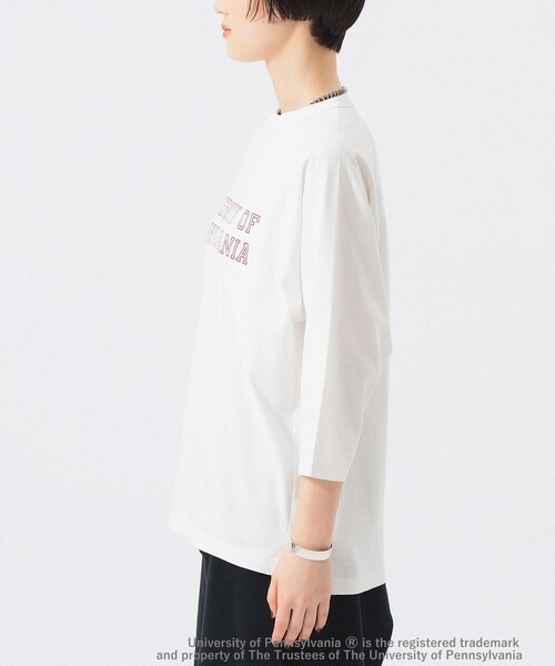 GOOD ROCK SPEED（グッドロックスピード）の「【別注】GOOD ROCK SPEED / カレッジ ラグラン Tシャツ（Tシャツ/カットソー・レディース・ホワイト/ネイビー・ONE SIZE）」の14枚目の写真