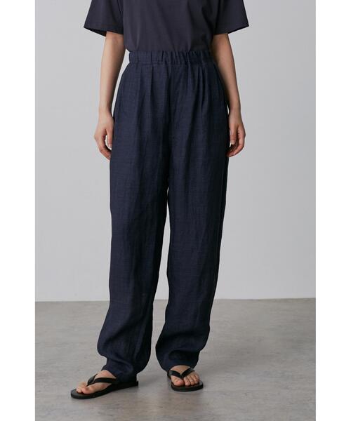 YLEVE(イレーヴ)の「YLEVE / LINEN POPLIN TROUSERS(その他パンツ・レディース・ネイビー/カーキ・1/2)」の3枚目の写真