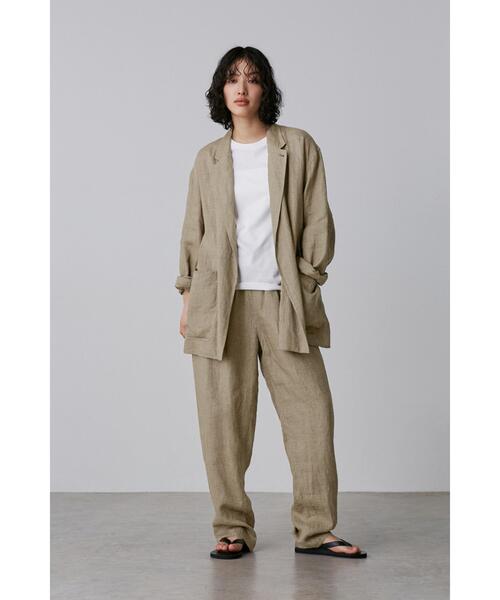 YLEVE(イレーヴ)の「YLEVE / LINEN POPLIN TROUSERS(その他パンツ・レディース・ネイビー/カーキ・1/2)」の15枚目の写真