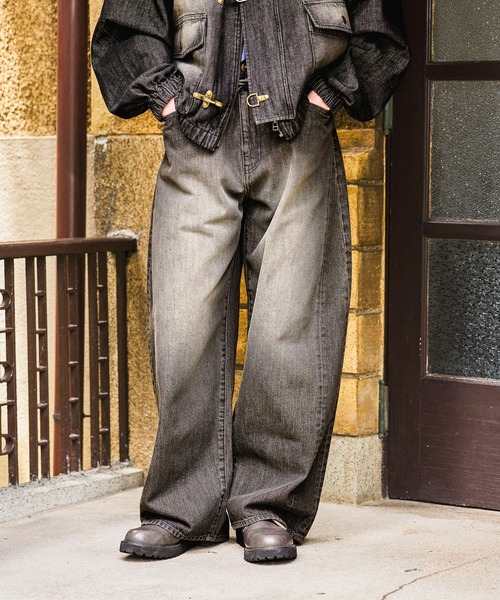 niko and...（ニコアンド）の「Extra Wide Denim[niko and ...JEANS]（デニムパンツ・メンズ・ロイヤルブルー/アクア/チャコール・SMALL/MEDIUM/LARGE/X-LARGE）」の2枚目の写真
