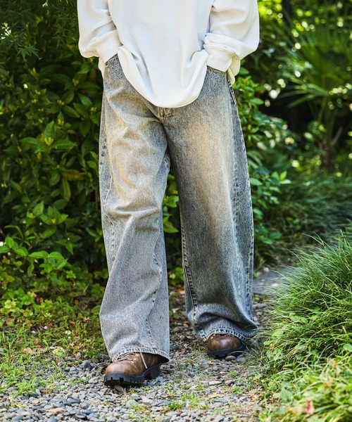 niko and...（ニコアンド）の「Extra Wide Denim[niko and ...JEANS]（デニムパンツ・メンズ・ロイヤルブルー/アクア/チャコール・SMALL/MEDIUM/LARGE/X-LARGE）」の21枚目の写真