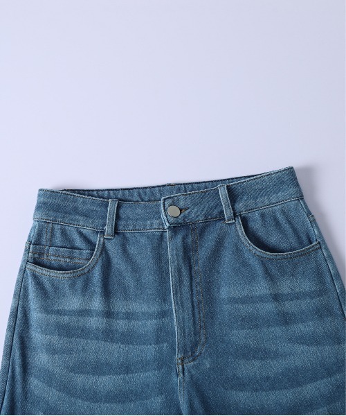 La-gemme（ラジェム）の「美脚テーパードデニム風パンツ（デニムパンツ・レディース・ライトブルー/ブラック/ブルー・M/L）」の19枚目の写真