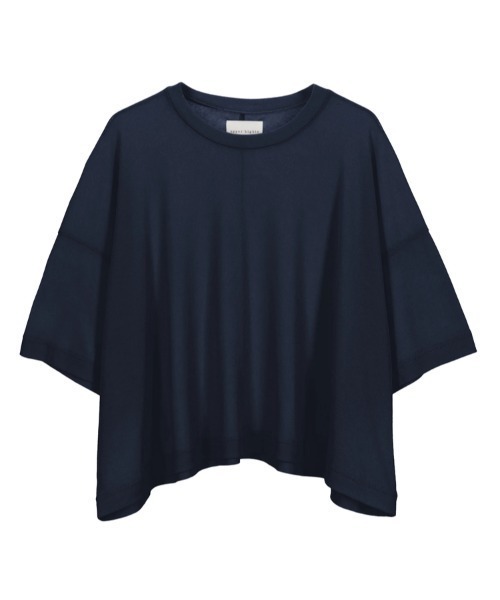 upperhights(アッパーハイツ)の「upper hights(アッパーハイツ)SHORELINE WIDE TEE/ショアラインワイドティー(Tシャツ/カットソー・レディース・ネイビー/チャコールグレー・1)」の1枚目の写真
