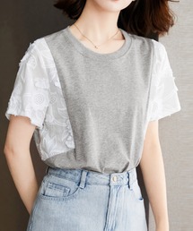 FACTOTUM | 刺繍切り替えTシャツ(Tシャツ/カットソー)