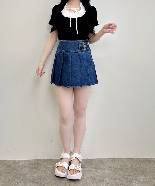INGNI(イング)の「デニムプリーツスカート(デニムスカート・レディース・ライトブルー・FREE)」の22枚目の写真