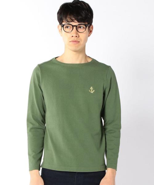 coen（コーエン）の「【MBC】バスクマリンボートネックカットソー（Tシャツ/カットソー・メンズ・オリーブ/ホワイト/ネイビー・LARGE/X-LARGE/MEDIUM/SMALL）」の11枚目の写真