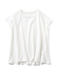 IEDIT | IEDIT UVカット・接触冷感機能がうれしい アクセ要らずで首もと華やぐ まるでネックレストップス(Tシャツ/カットソー)