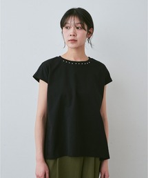 IEDIT UVカット・接触冷感機能がうれしい アクセ要らずで首もと華やぐ まるでネックレストップス