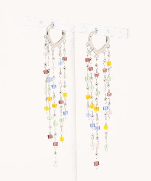 tone(トーン)の「【88eighty-eight】カラフルビーズチェーンじゃらじゃらリングピアス【import】(MA)(ピアス(両耳用)・レディース・その他・FREE)」の3枚目の写真