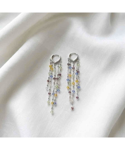 tone(トーン)の「【88eighty-eight】カラフルビーズチェーンじゃらじゃらリングピアス【import】(MA)(ピアス(両耳用)・レディース・その他・FREE)」の1枚目の写真