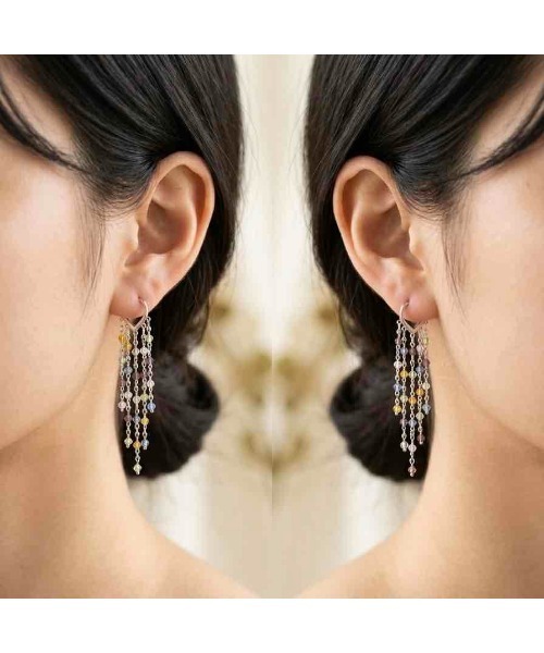 tone(トーン)の「【88eighty-eight】カラフルビーズチェーンじゃらじゃらリングピアス【import】(MA)(ピアス(両耳用)・レディース・その他・FREE)」の7枚目の写真