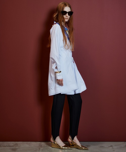 MAISON SPECIAL(メゾンスペシャル)の「Pintuck Stretch Stirrup Pants/ピンタックストレッチトレンカ(その他パンツ・レディース・ブラウン/ブラック・38/36)」の6枚目の写真