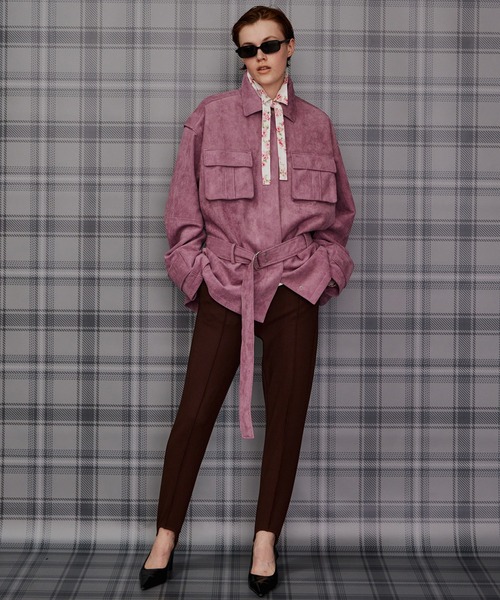 MAISON SPECIAL(メゾンスペシャル)の「Pintuck Stretch Stirrup Pants/ピンタックストレッチトレンカ(その他パンツ・レディース・ブラウン/ブラック・38/36)」の12枚目の写真