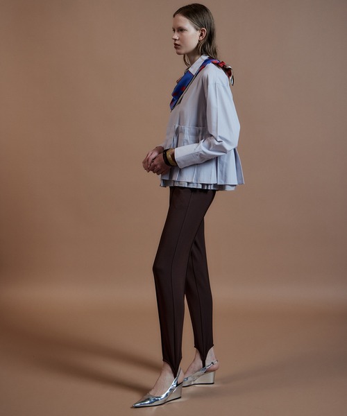 MAISON SPECIAL(メゾンスペシャル)の「Pintuck Stretch Stirrup Pants/ピンタックストレッチトレンカ(その他パンツ・レディース・ブラウン/ブラック・38/36)」の16枚目の写真