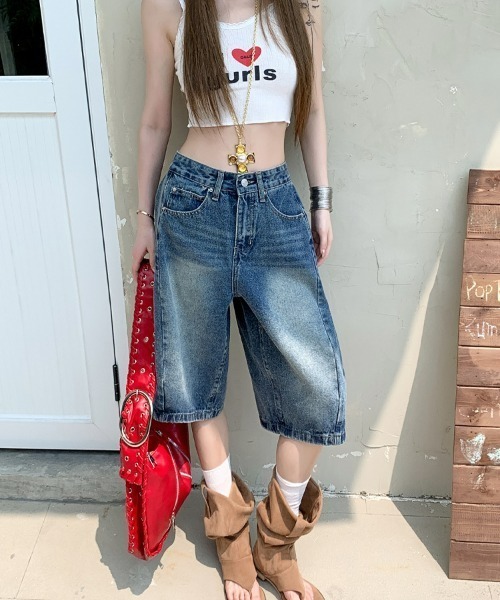 REBALANCE(リバランス)の「デニムハーフパンツ(デニムパンツ・レディース・A・LARGE/MEDIUM/SMALL)」の8枚目の写真