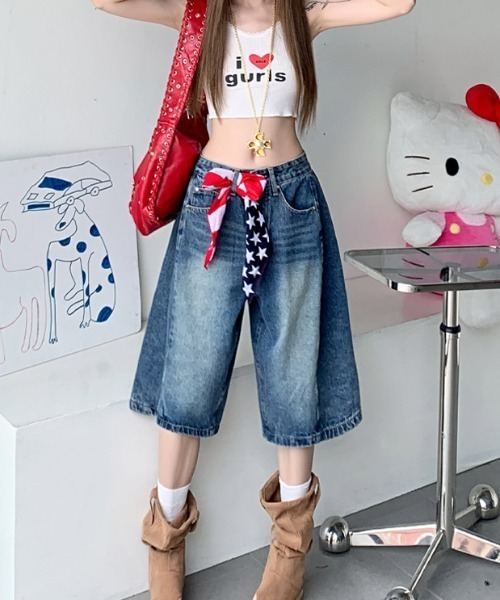 REBALANCE(リバランス)の「デニムハーフパンツ(デニムパンツ・レディース・A・LARGE/MEDIUM/SMALL)」の11枚目の写真