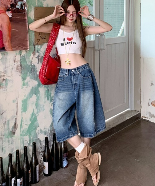 REBALANCE(リバランス)の「デニムハーフパンツ(デニムパンツ・レディース・A・LARGE/MEDIUM/SMALL)」の2枚目の写真