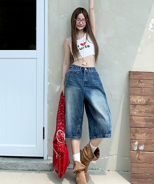 REBALANCE(リバランス)の「デニムハーフパンツ(デニムパンツ・レディース・A・LARGE/MEDIUM/SMALL)」の4枚目の写真