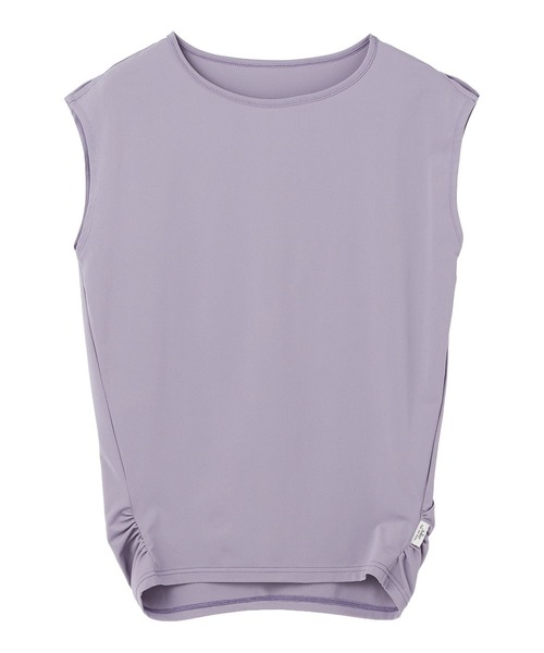 Julier Yoga and Relax(ジュリエヨガアンドリラックス)の「Julier (定番)Ecocoベア天竺チュニック(Tシャツ/カットソー・レディース・ブラウン/ブラック/ラベンダー/ホワイト・1/0)」の4枚目の写真
