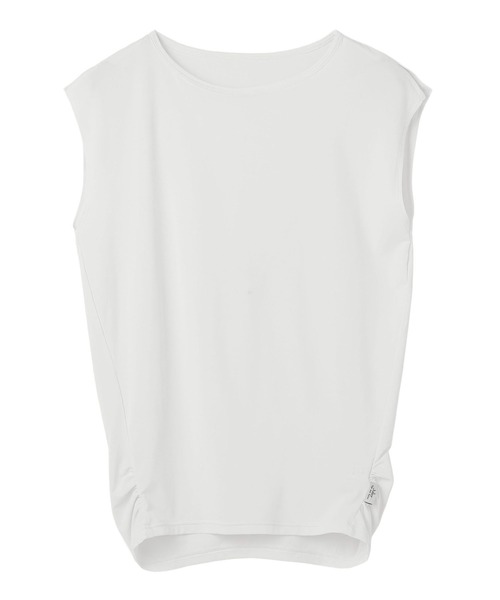 Julier Yoga and Relax(ジュリエヨガアンドリラックス)の「Julier (定番)Ecocoベア天竺チュニック(Tシャツ/カットソー・レディース・ブラウン/ブラック/ラベンダー/ホワイト・1/0)」の7枚目の写真