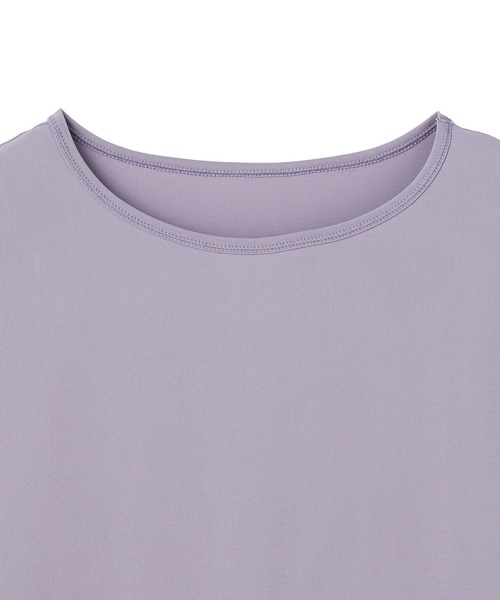 Julier Yoga and Relax(ジュリエヨガアンドリラックス)の「Julier (定番)Ecocoベア天竺チュニック(Tシャツ/カットソー・レディース・ブラウン/ブラック/ラベンダー/ホワイト・1/0)」の14枚目の写真