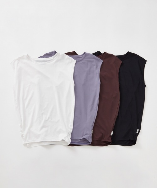 Julier Yoga and Relax(ジュリエヨガアンドリラックス)の「Julier (定番)Ecocoベア天竺チュニック(Tシャツ/カットソー・レディース・ブラウン/ブラック/ラベンダー/ホワイト・1/0)」の18枚目の写真