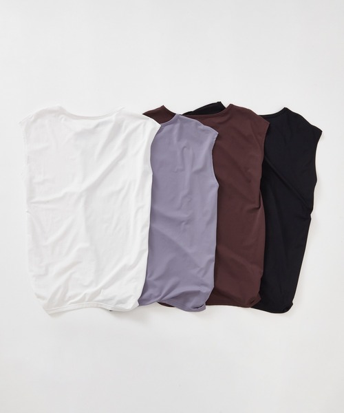 Julier Yoga and Relax(ジュリエヨガアンドリラックス)の「Julier (定番)Ecocoベア天竺チュニック(Tシャツ/カットソー・レディース・ブラウン/ブラック/ラベンダー/ホワイト・1/0)」の19枚目の写真