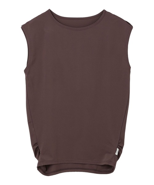 Julier Yoga and Relax(ジュリエヨガアンドリラックス)の「Julier (定番)Ecocoベア天竺チュニック(Tシャツ/カットソー・レディース・ブラウン/ブラック/ラベンダー/ホワイト・1/0)」の12枚目の写真