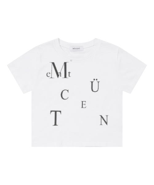 MUCENT(ムセント)の「パズル半袖Tシャツ(3カラー)(Tシャツ/カットソー・レディース・ホワイト/ブラック/ホワイト系その他2・X-SMALL/M/L/XL)」の2枚目の写真