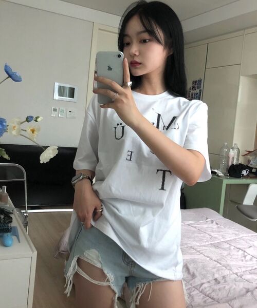 MUCENT(ムセント)の「パズル半袖Tシャツ(3カラー)(Tシャツ/カットソー・レディース・ホワイト/ブラック/ホワイト系その他2・X-SMALL/M/L/XL)」の20枚目の写真