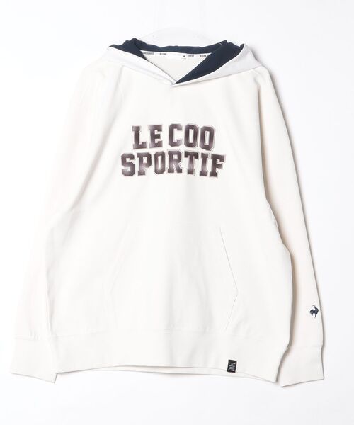 le coq sportif（ルコックスポルティフ）の「防風リブニットスウェットパーカー（パーカー・メンズ・ネイビー/グリーン/ホワイト・XL/L/M）」の2枚目の写真