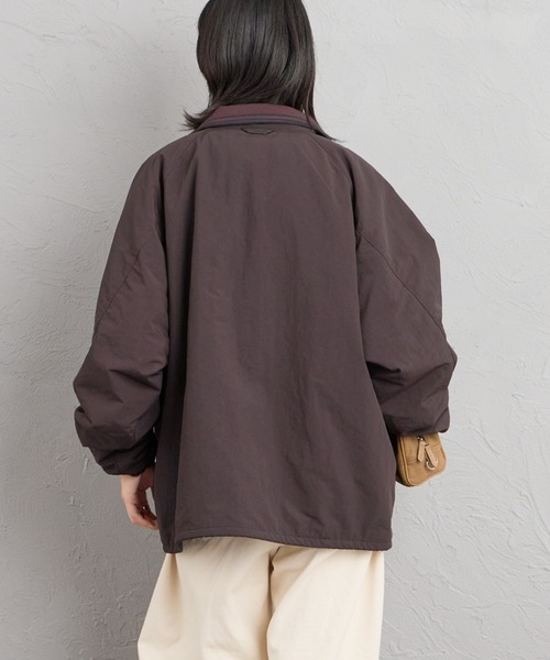 FRED PERRY（フレッドペリー）の「【WEB先行予約】[FRED PERRY/フレッドペリー] 別注 ナイロン シェルジャケット（ブルゾン・レディース・ダークブラウン/ブラック・S/M/L/XL）」の9枚目の写真