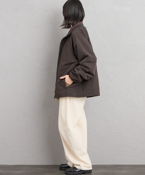 FRED PERRY（フレッドペリー）の「【WEB先行予約】[FRED PERRY/フレッドペリー] 別注 ナイロン シェルジャケット（ブルゾン・レディース・ダークブラウン/ブラック・S/M/L/XL）」の21枚目の写真