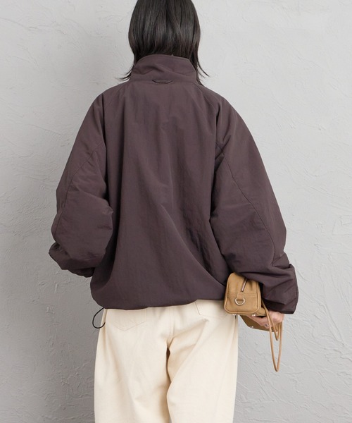 FRED PERRY（フレッドペリー）の「【WEB先行予約】[FRED PERRY/フレッドペリー] 別注 ナイロン シェルジャケット（ブルゾン・レディース・ダークブラウン/ブラック・S/M/L/XL）」の10枚目の写真