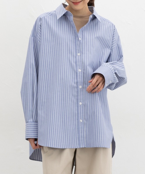 Honeys（ハニーズ）の「ゆるチュニックシャツ（シャツ/ブラウス・レディース・ブルー系その他3/グレー系その他2/ネイビー系1/ブラウン系その他2/ライトブルー・F）」の11枚目の写真