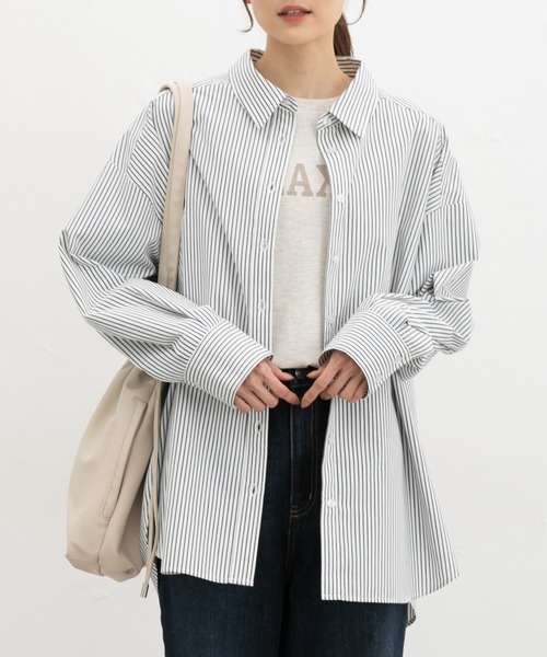 Honeys（ハニーズ）の「ゆるチュニックシャツ（シャツ/ブラウス・レディース・ブルー系その他3/グレー系その他2/ネイビー系1/ブラウン系その他2/ライトブルー・F）」の14枚目の写真