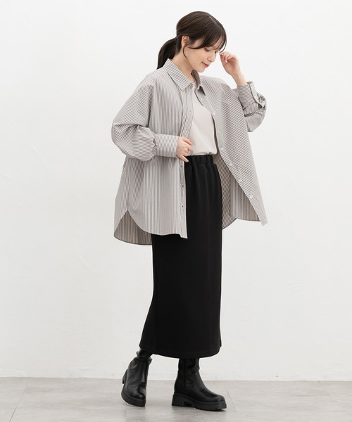 Honeys（ハニーズ）の「ゆるチュニックシャツ（シャツ/ブラウス・レディース・ブルー系その他3/グレー系その他2/ネイビー系1/ブラウン系その他2/ライトブルー・F）」の15枚目の写真