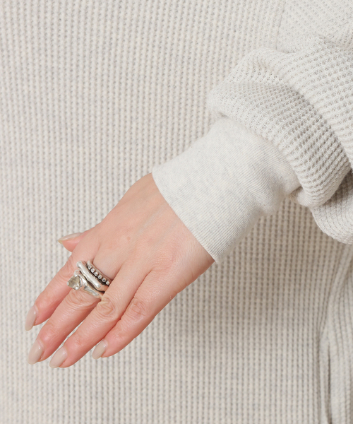 JOURNAL STANDARD LUXE(ジャーナルスタンダード ラックス)の「ワッフル ヘンリーN-ワンピース(ワンピース・レディース・ブラック/ライトグレー・FREE)」の17枚目の写真