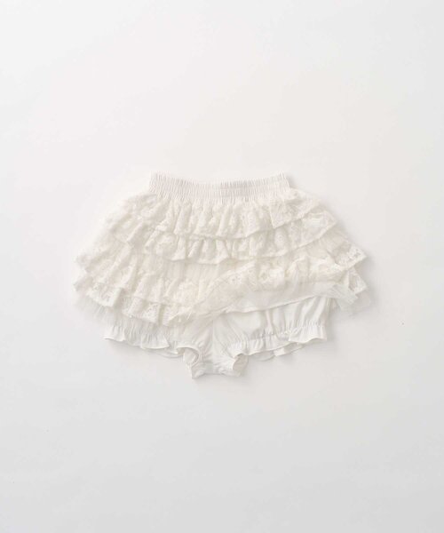 Belle Charme(ベルシャルム)の「【Belle Charme】Soft Lace Tiered Skirt(スカート・レディース・ブラック/オフホワイト・FREE)」の12枚目の写真