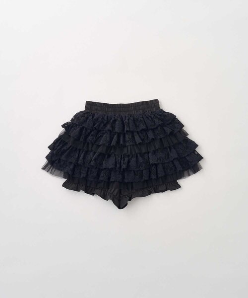 Belle Charme(ベルシャルム)の「【Belle Charme】Soft Lace Tiered Skirt(スカート・レディース・ブラック/オフホワイト・FREE)」の18枚目の写真