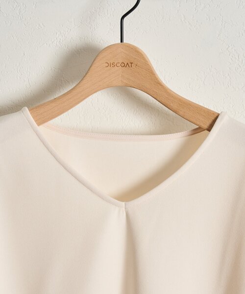 DISCOAT(ディスコート)の「【Noka】カットジョーゼットペプラムプルオーバー《WEB限定》(Tシャツ/カットソー・レディース・ブラック/ブラウン/オフホワイト・FREE)」の7枚目の写真